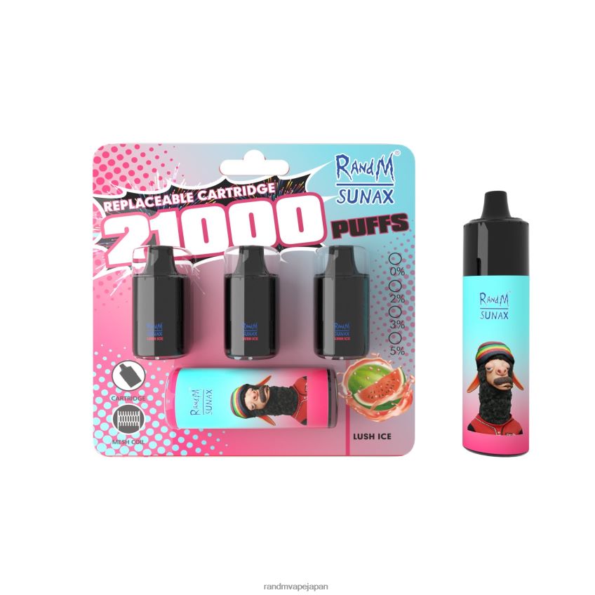4LP42P266 RandM Sunax 21000 エアフロー コントロール ポッド交換可能 VAPE デバイス 1pc 豊かな氷 - RandM Vape Price