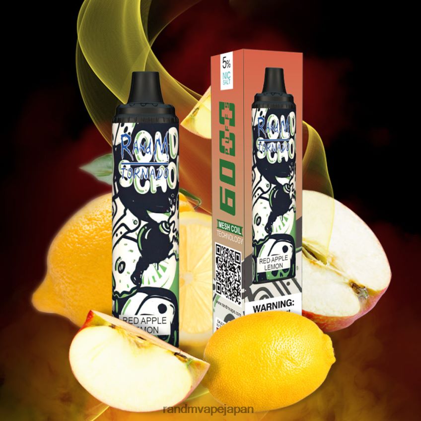 4LP42P279 RandM Tornado 6000 エアフローコントロールベイプポッドデバイス 1pc レッドアップルレモン - RandM Flavors