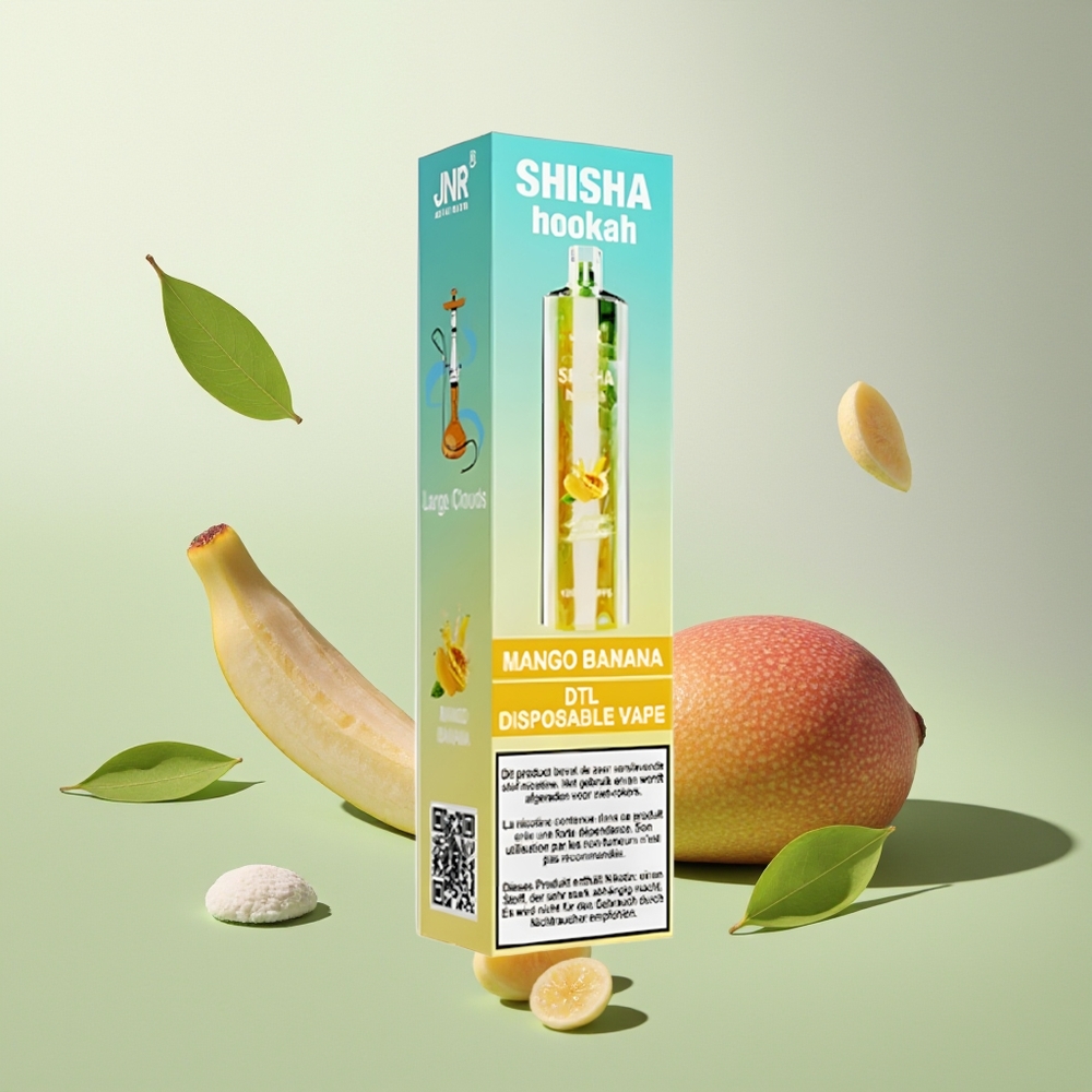 JNR Shisha Hookah 12000 Puffs マンゴーバナナ Type-C高速充電