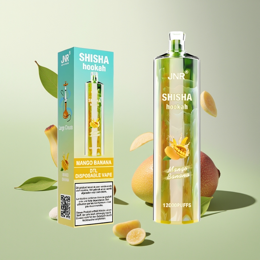 JNR Shisha Hookah 12000 Puffs マンゴーバナナ Type-C高速充電