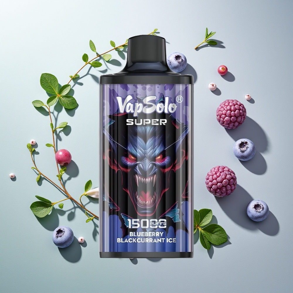 Vapsolo Super 15000パフ ブルーベリーブラックカラントアイス 850mAh